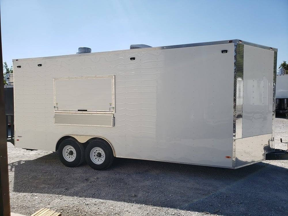 8.5′ x 20′ White Custom Built Concession Food Trailer — photo 3