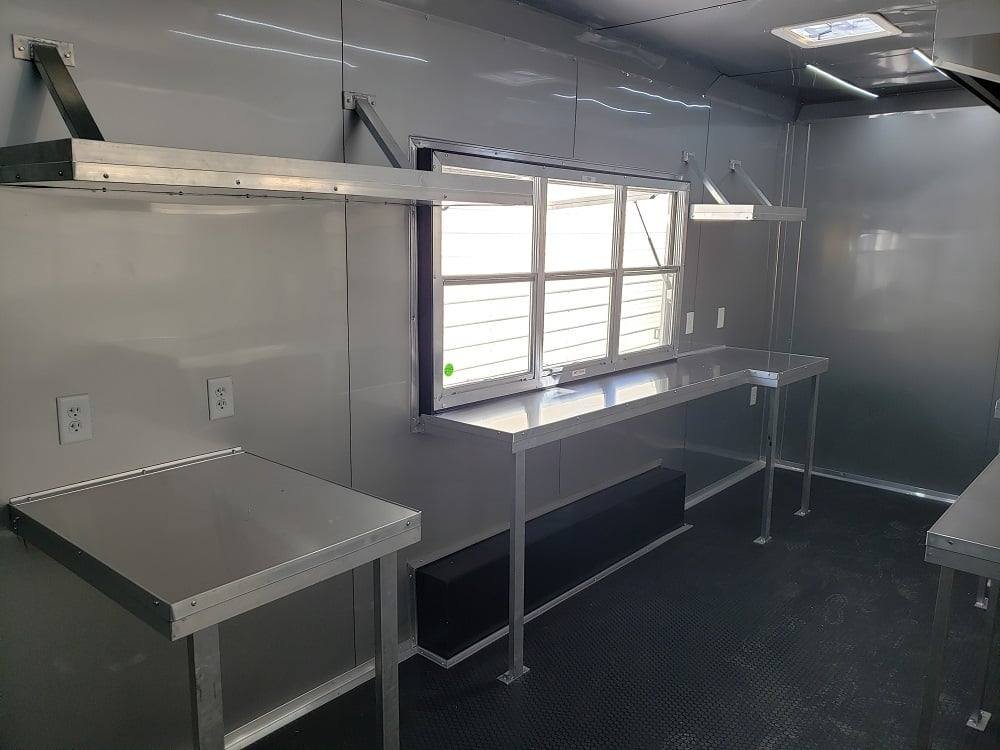 8.5′ x 20′ White Custom Built Concession Food Trailer — photo 13