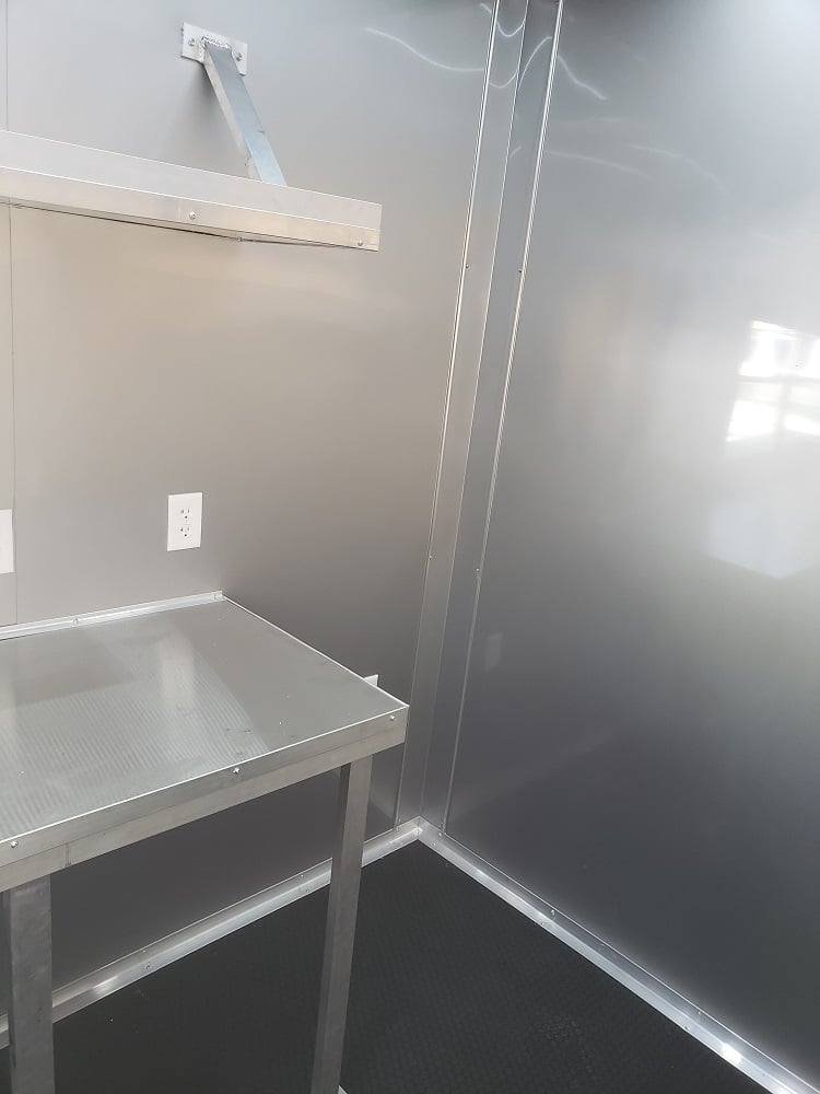 8.5′ x 20′ White Custom Built Concession Food Trailer — photo 9