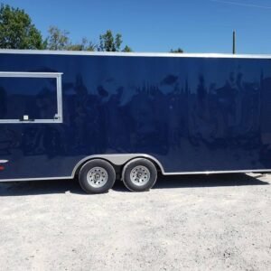 8.5 x 20 indigo blue trailer with three service windows - view 5