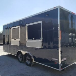 8.5 x 20 indigo blue trailer with three service windows - view 15