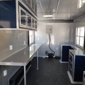 8.5 x 20 indigo blue trailer with three service windows - view 7
