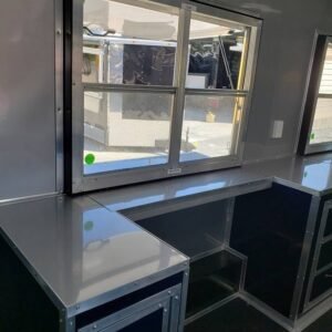 8.5 x 20 indigo blue trailer with three service windows - view 11