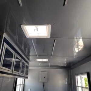 8.5 x 20 indigo blue trailer with three service windows - view 3