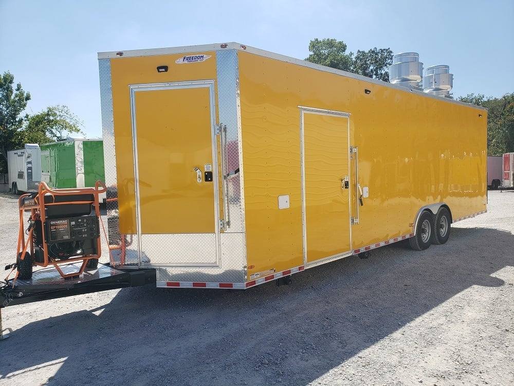 8.5′ x 28′ Yellow Food Concession Trailer With Appliances — photo 4
