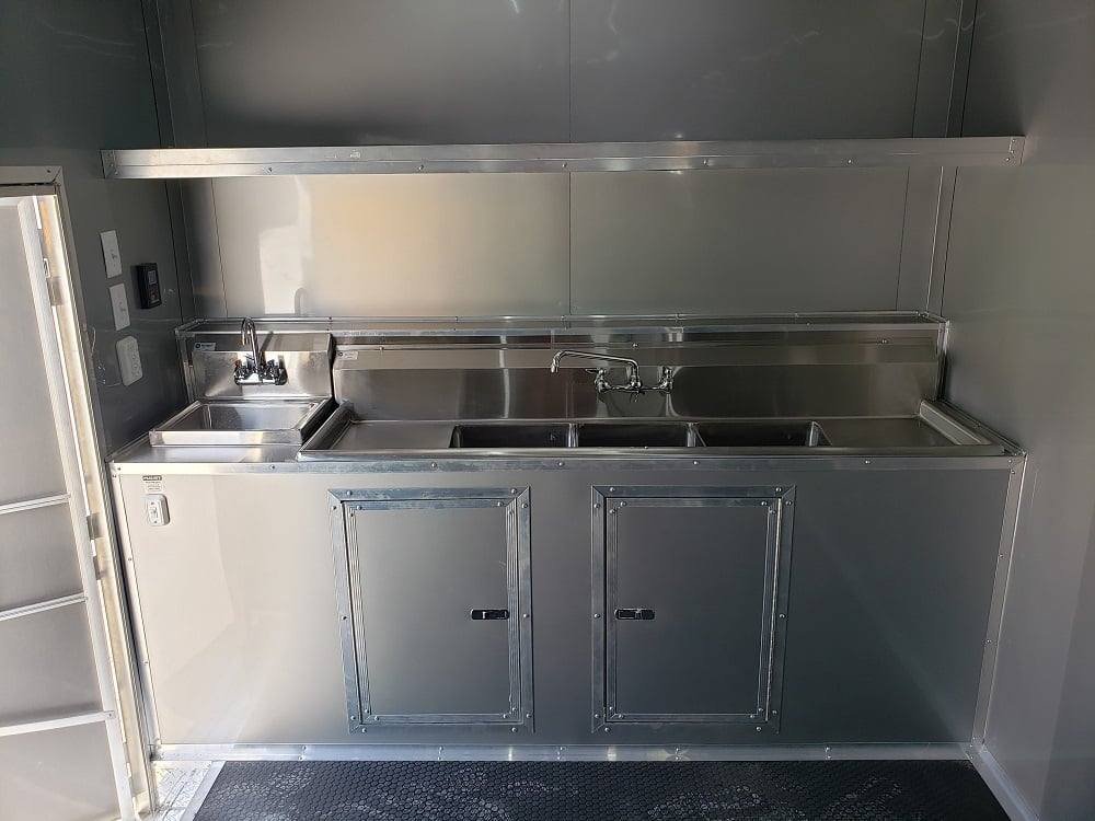 8.5′ x 40′ White Gooseneck Concession Food Trailer — photo 14