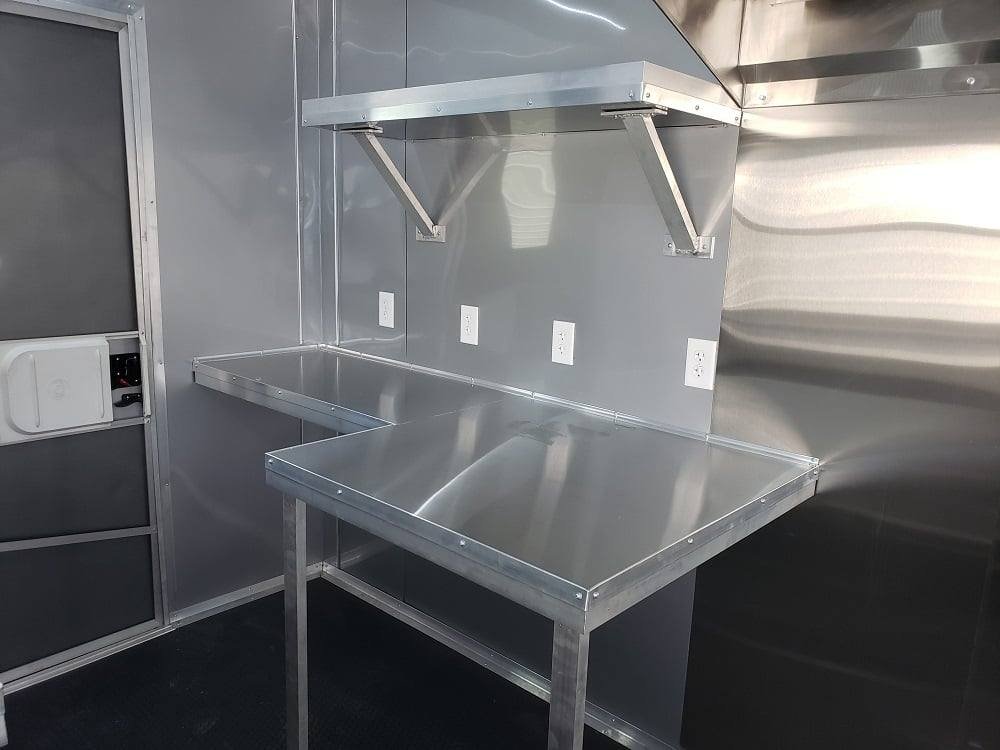 8.5′ x 40′ White Gooseneck Concession Food Trailer — photo 9