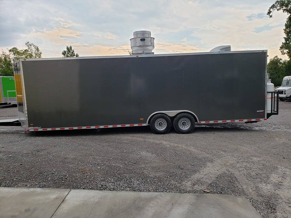 8.5′ x 28′ Charcoal Grey Concession Food Trailer With Appliances — photo 5