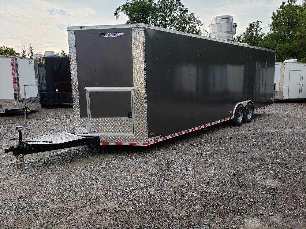 8.5′ x 28′ Charcoal Grey Concession Food Trailer With Appliances — photo 10