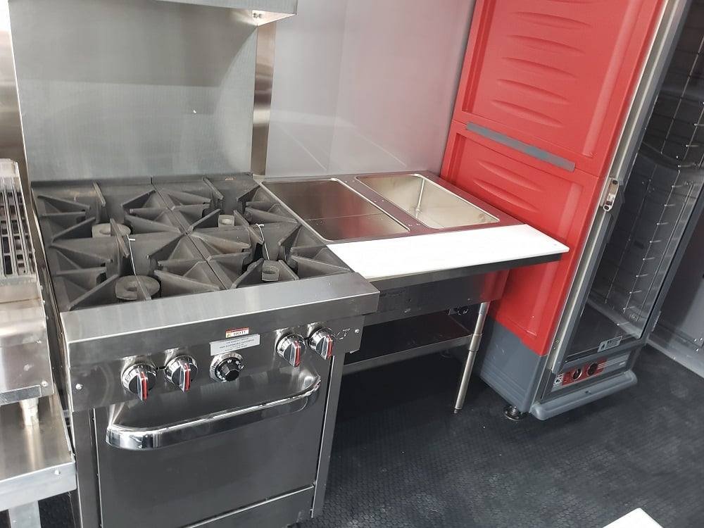 8.5′ x 25′ Black BBQ Porch Style Concession Food Trailer With Appliances — photo 10