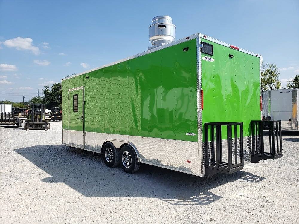 8.5′ x 22′ Lime Green Food Concession Trailer — photo 15