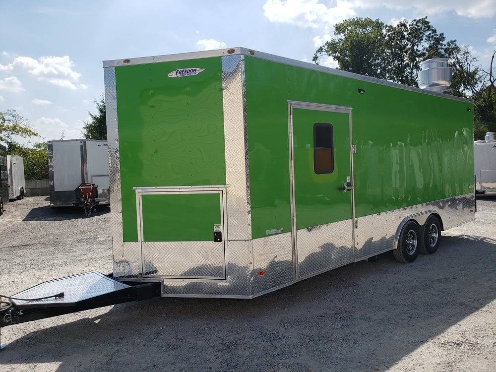 8.5′ x 22′ Lime Green Food Concession Trailer — photo 6