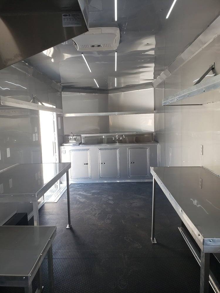 8.5′ x 22′ Lime Green Food Concession Trailer — photo 7