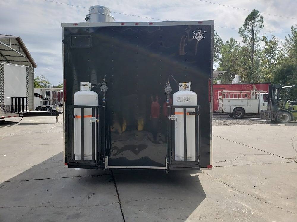 8.5′ x 16′ Black Custom Concession Food Trailer With Appliances — photo 4