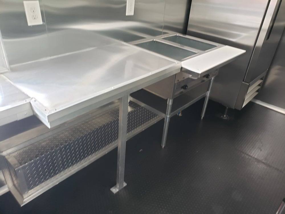 8.5′ x 16′ Black Custom Concession Food Trailer With Appliances — photo 6