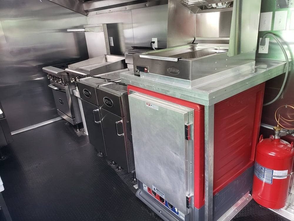 8.5′ x 16′ Black Custom Concession Food Trailer With Appliances — photo 2