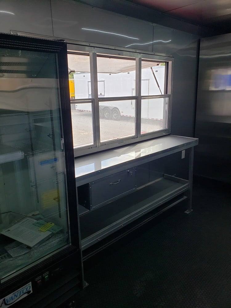 8.5′ x 18′ Red and Black Food Concession Trailer With Appliances — photo 2