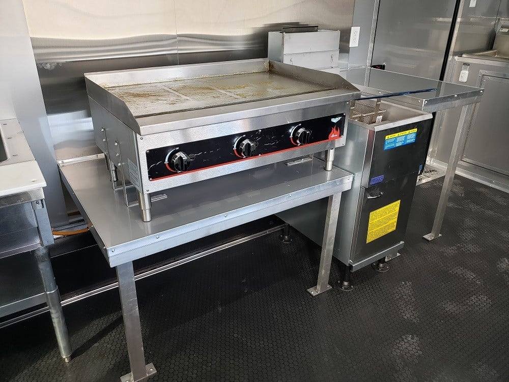 8.5′ x 18′ Red and Black Food Concession Trailer With Appliances — photo 13