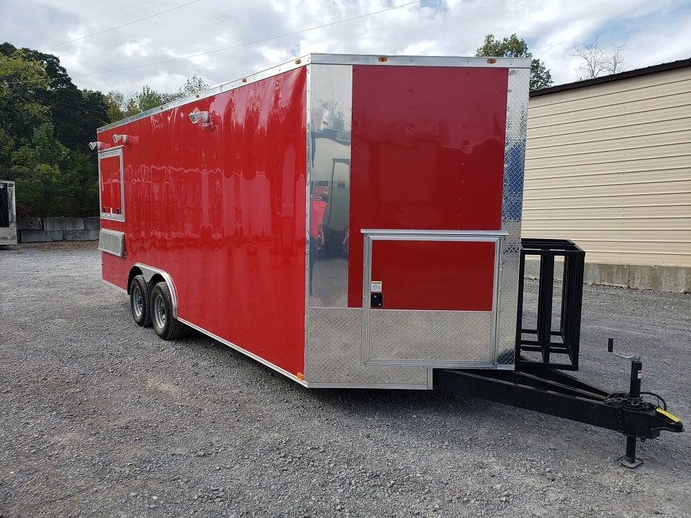8.5′ x 20′ Victory Red Vending Concession Food Trailer