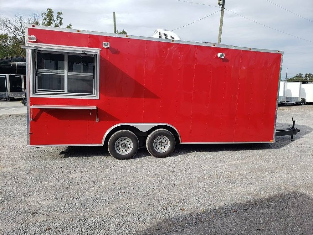 8.5′ x 20′ Victory Red Vending Concession Food Trailer — photo 2