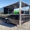 8.5 x 22 black porch trailer with 12-foot smoker porch
