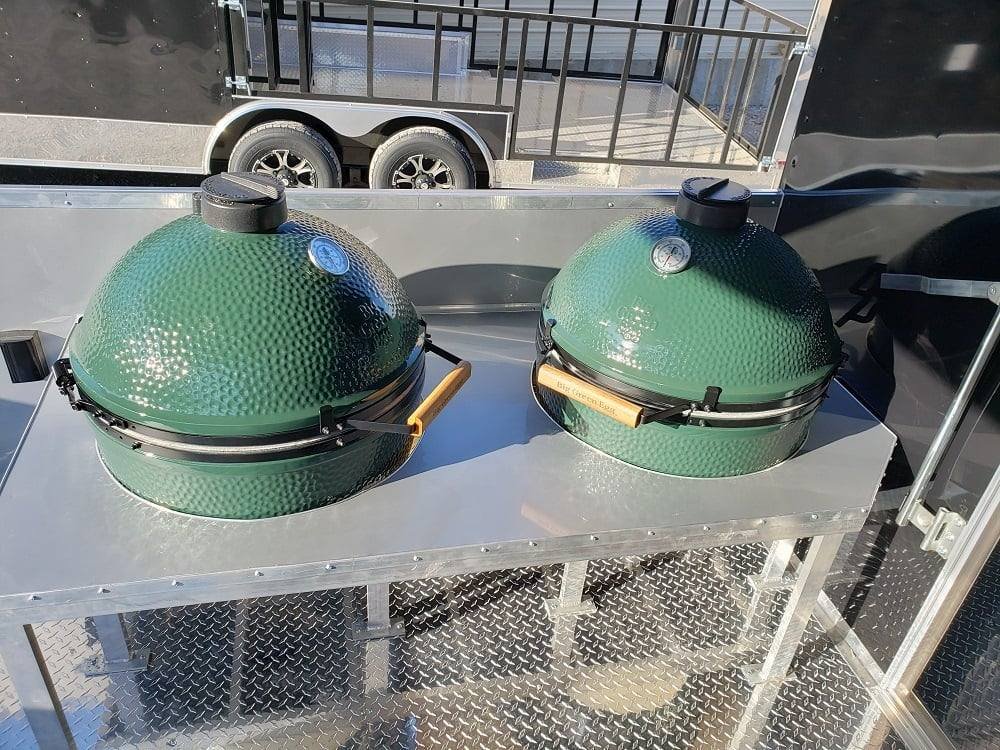 8.5′ x 22′ Black Porch Style BBQ Concession Food Trailer — photo 11