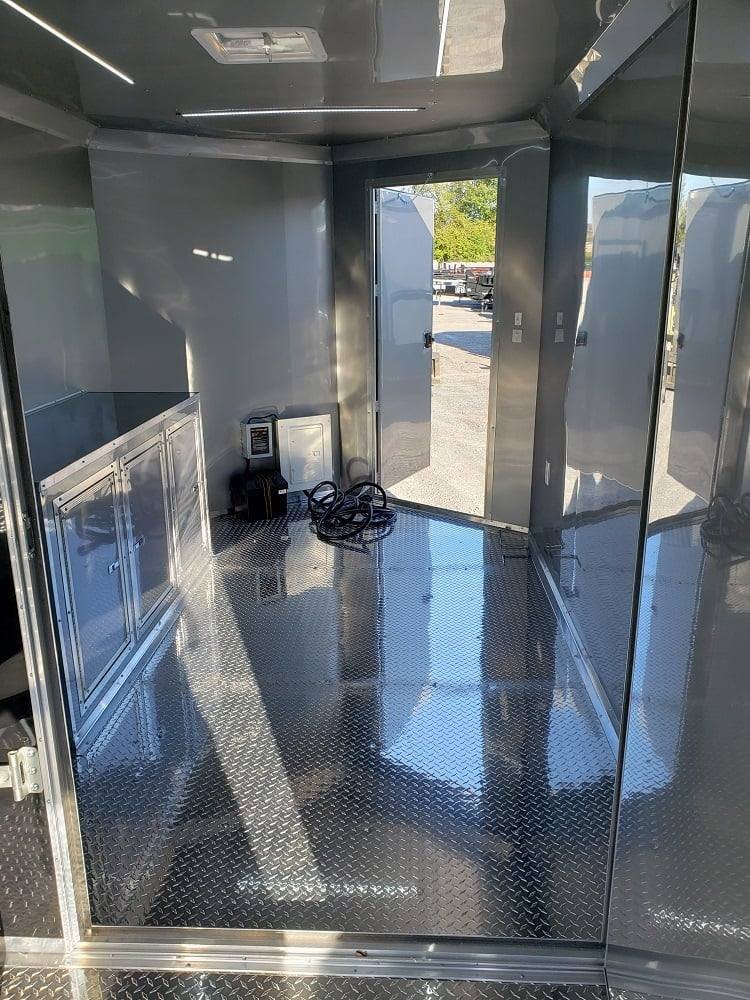8.5′ x 22′ Black Porch Style BBQ Concession Food Trailer — photo 7