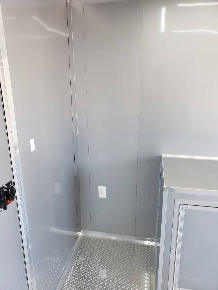 8.5′ x 22′ Black Porch Style BBQ Concession Food Trailer — photo 4