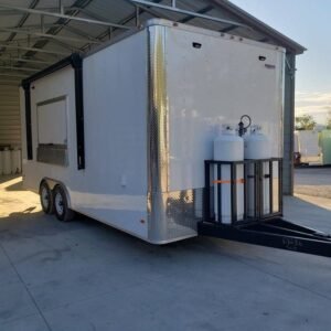 8.5' x 20' White Concession Food Trailer With Appliances