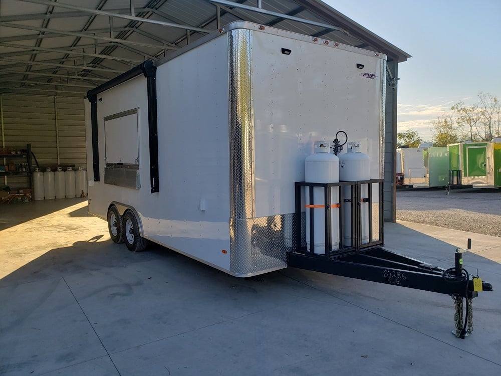 8.5′ x 20′ White Concession Food Trailer With Appliances