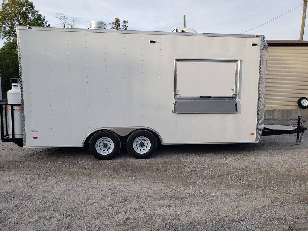 8.5′ x 18′ White Concession Food Trailer With Appliances — photo 3