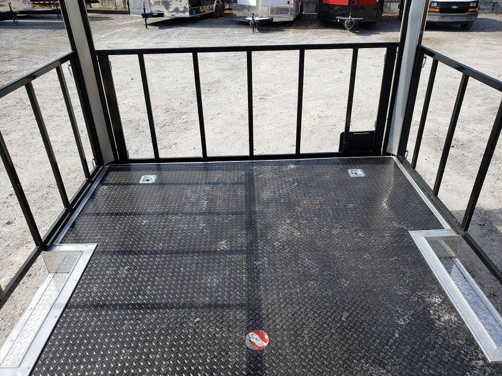 Black 8.5′ x 28′ BBQ Porch Concession Food Trailer — photo 6