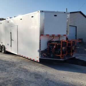 8.5' x 32' White Vending Concession Food Trailer With Appliances
