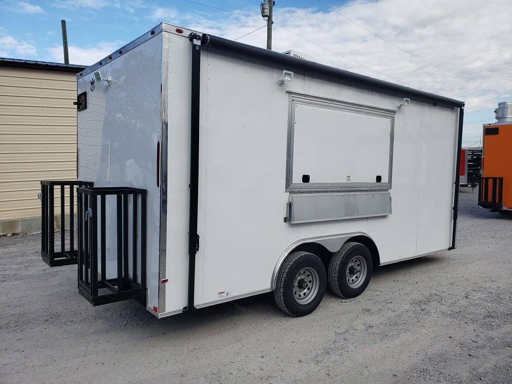 8.5′ x 18′ White Concession Food Trailer — photo 7