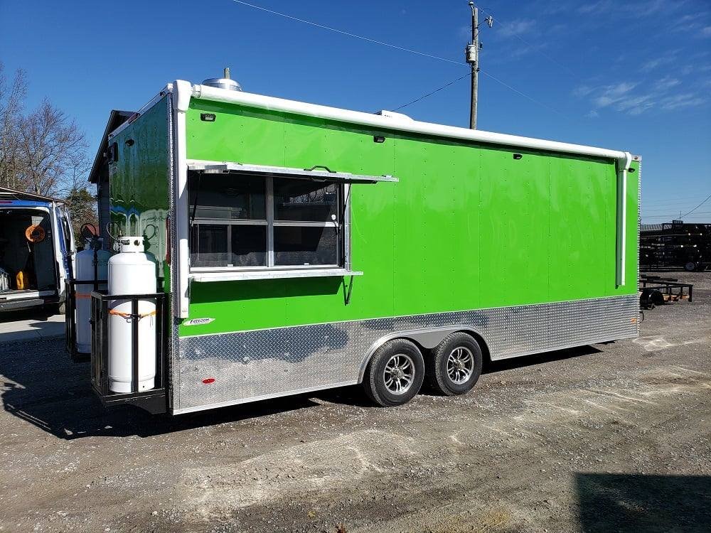 8.5′ x 22′ Lime Green Food Concession Trailer With Appliances — photo 4