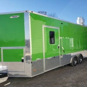 8.5' x 22' Lime Green Food Concession Trailer With Appliances