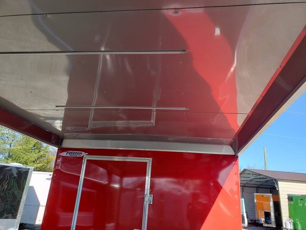 8.5′ x 24′ Red BBQ Porch Food Concession Event Trailer — photo 14