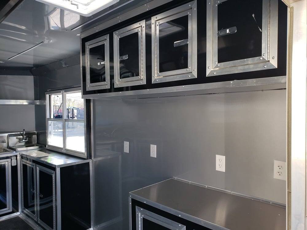 8.5′ x 24′ Black BBQ Porch Concession Food Trailer — photo 3