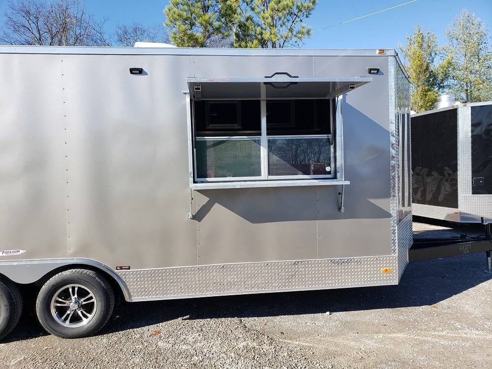 8.5′ x 20′ Light Pewter Porch Style Concession Food Trailer — photo 12