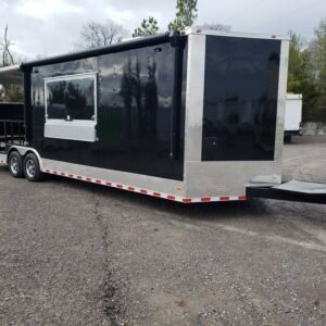 Concession Trailer 8.5' X 28' Black Food Event Catering