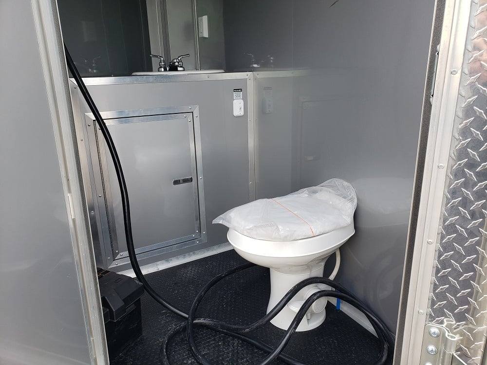 8.5′ x 28′ Black BBQ Porch Concession Food Trailer With Appliances — photo 11