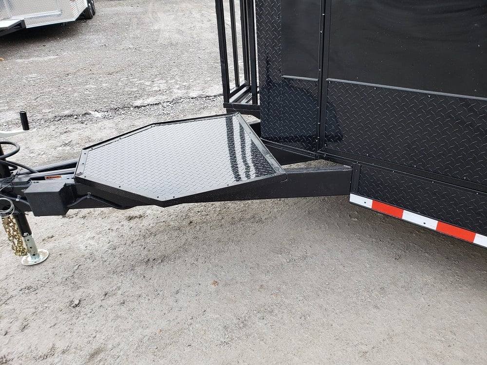 8.5′ x 28′ Black BBQ Concession Trailer with Restroom — photo 4