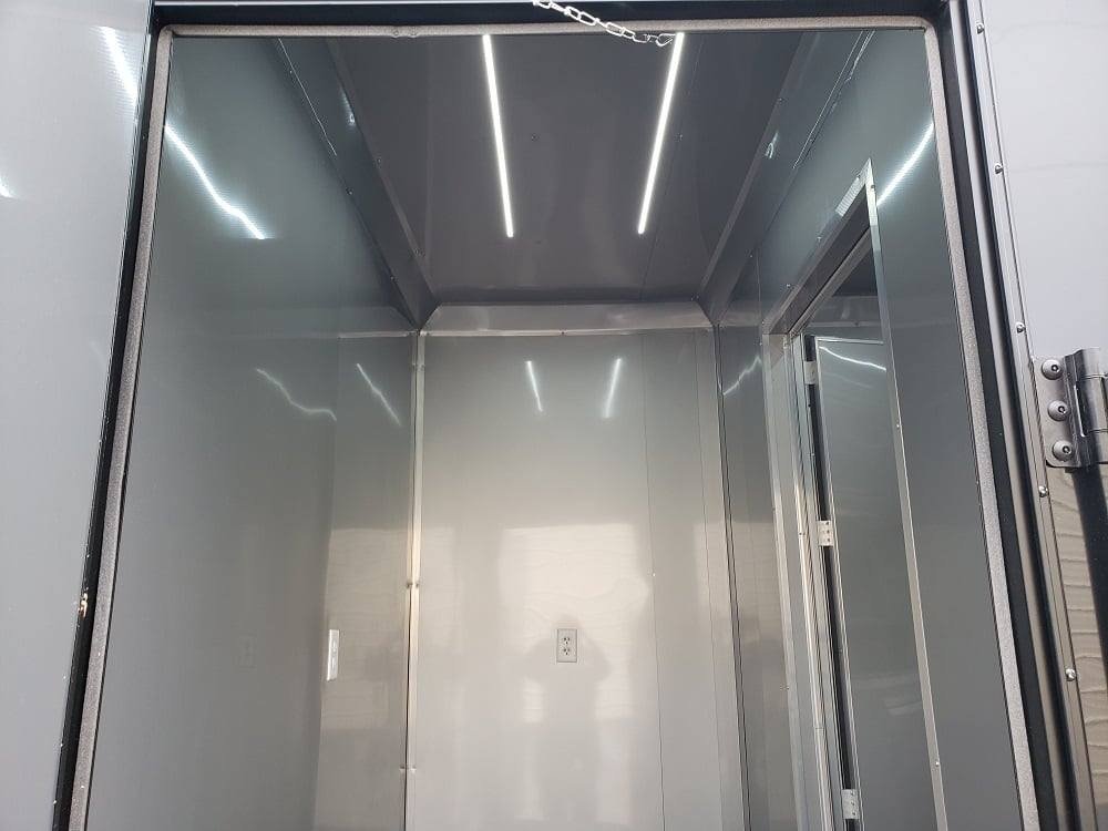 8.5′ x 28′ Black BBQ Concession Trailer with Restroom — photo 10
