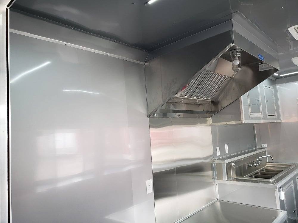 8.5′ x 28′ Black BBQ Concession Trailer with Restroom — photo 7