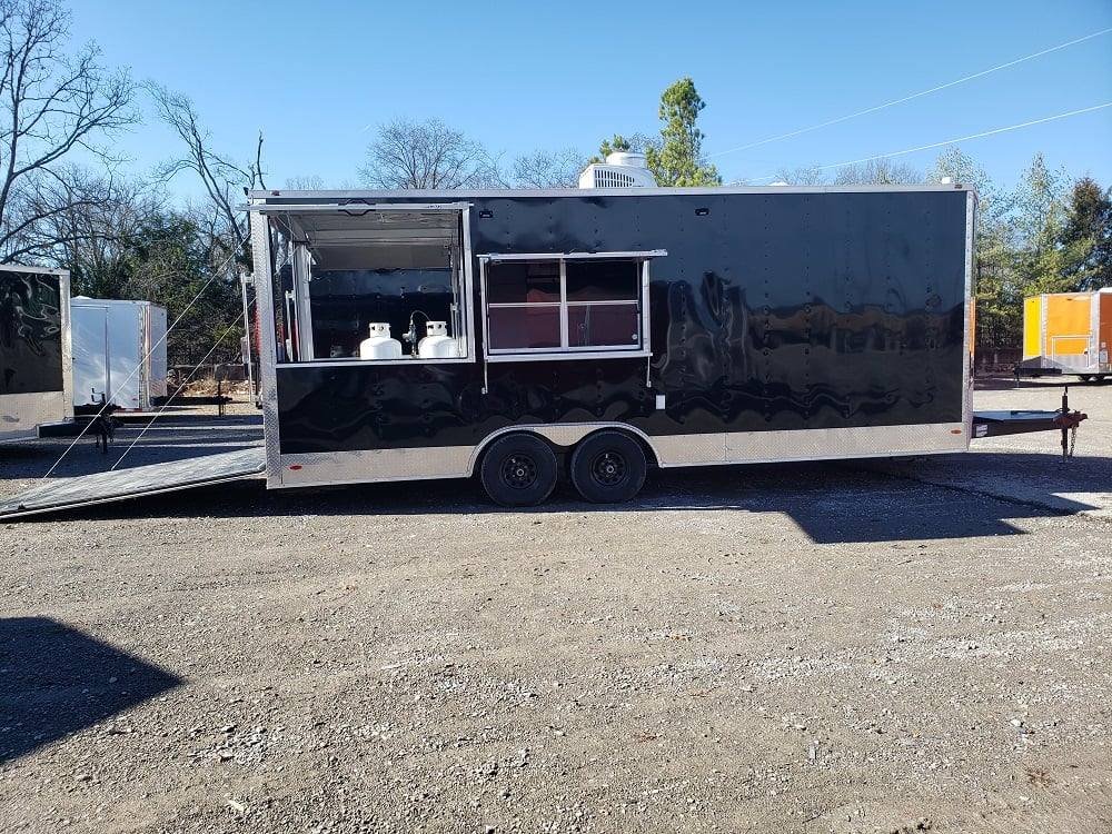 8.5′ x 22′ Porch Style Concession Food Trailer with Restroom — photo 14