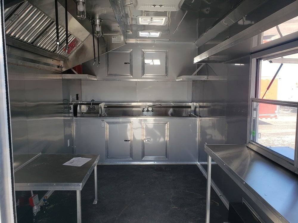 8.5′ x 22′ Porch Style Concession Food Trailer with Restroom — photo 4