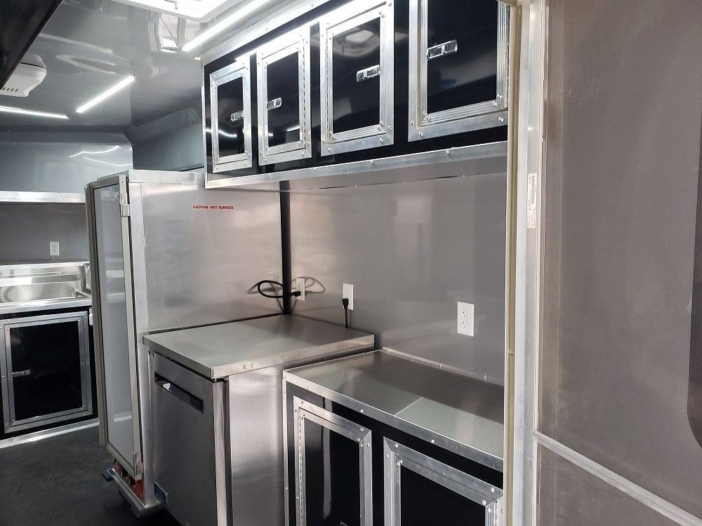 8.5′ x 24′ Black BBQ Porch Concession Food Trailer With Appliances — photo 6