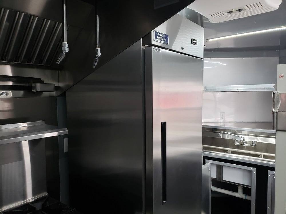 8.5′ x 24′ Black BBQ Porch Concession Food Trailer With Appliances — photo 15