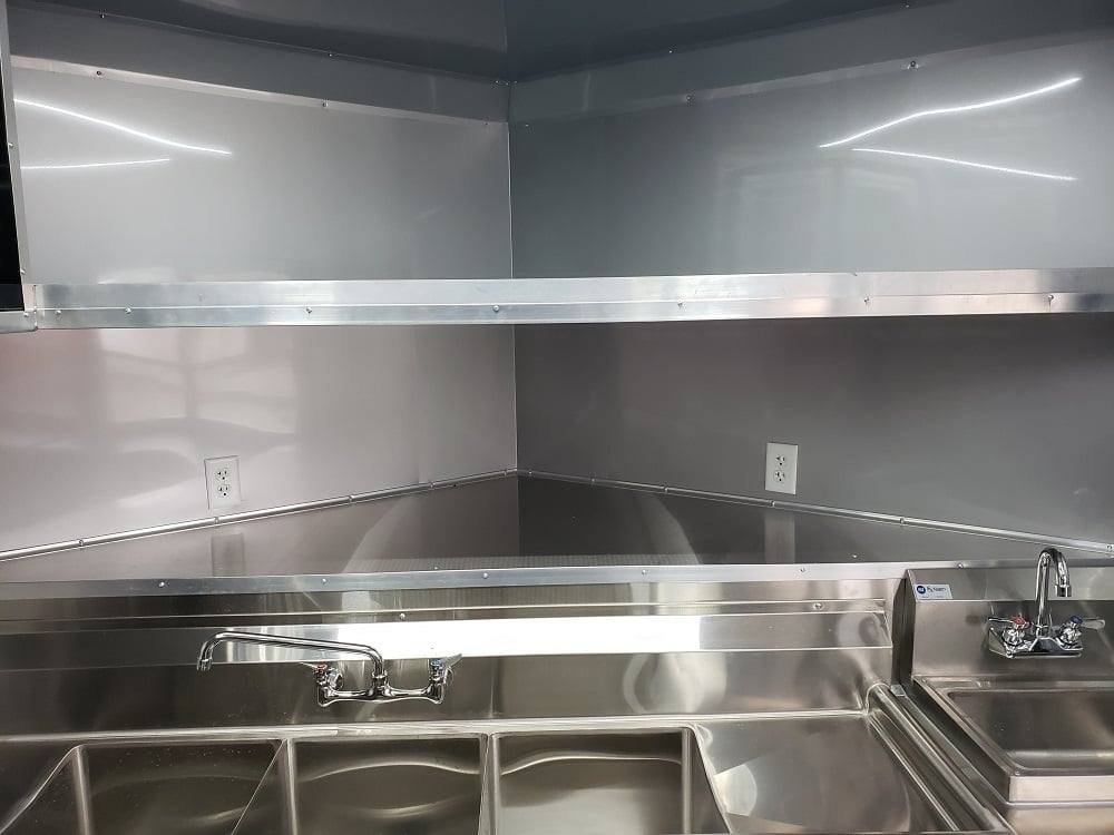 8.5′ x 24′ Black BBQ Porch Concession Food Trailer With Appliances — photo 8
