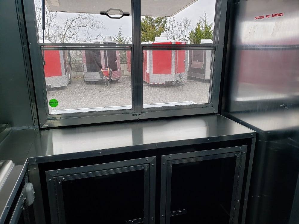 8.5′ x 24′ Black BBQ Porch Concession Food Trailer With Appliances — photo 4